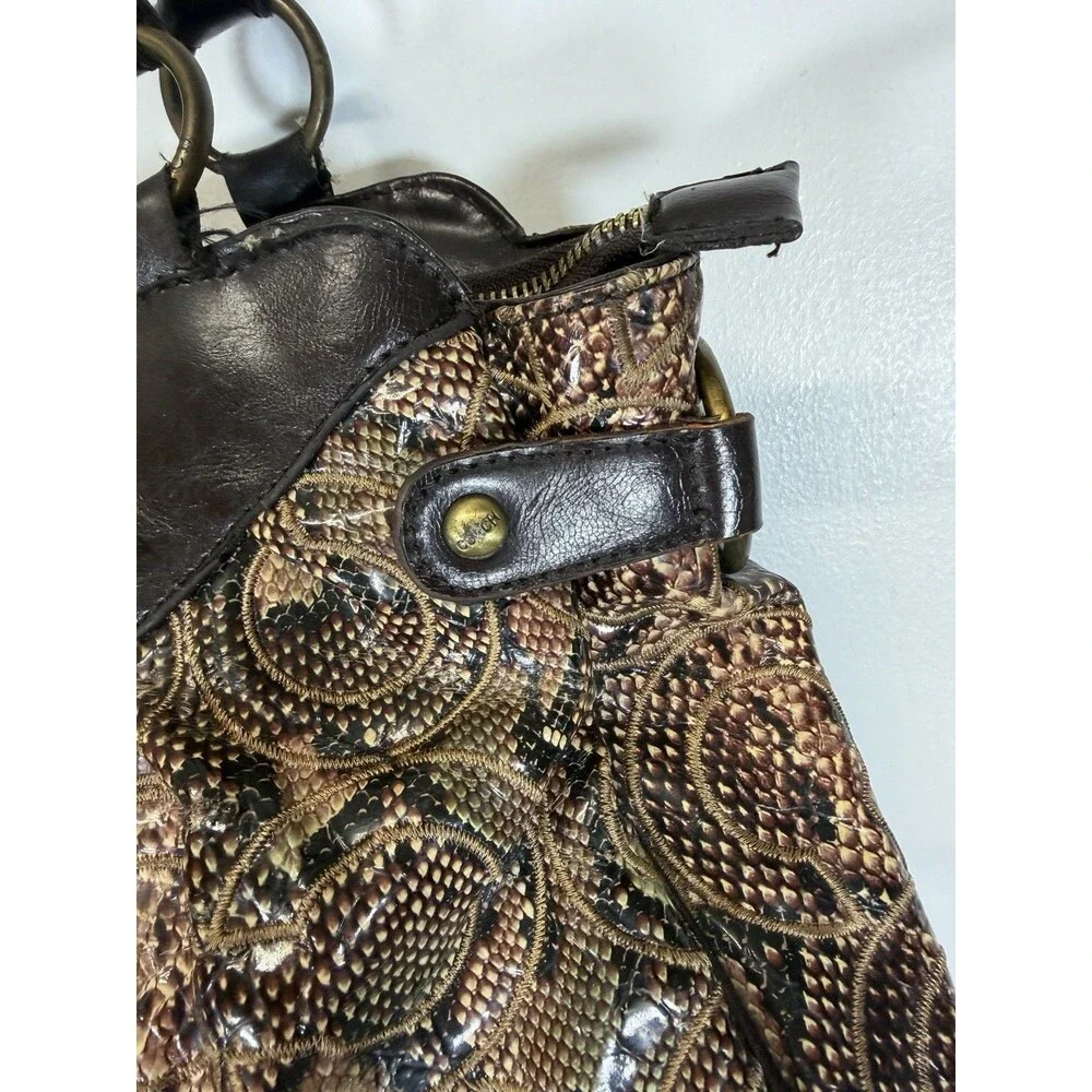 VTG COACH  Y2K MADISON  SNAKESKIN PRINT SATCHEL BAG PURSE 8040 MULTI  NO STRAP